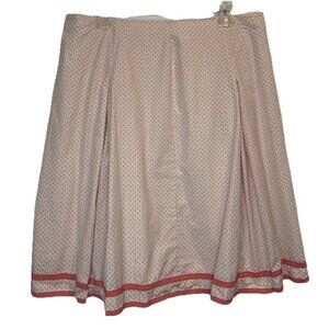 Pendleton Women's Pink Cotton Polka Dot Lined Skirt Sz 18 Cottagecore Prairie
